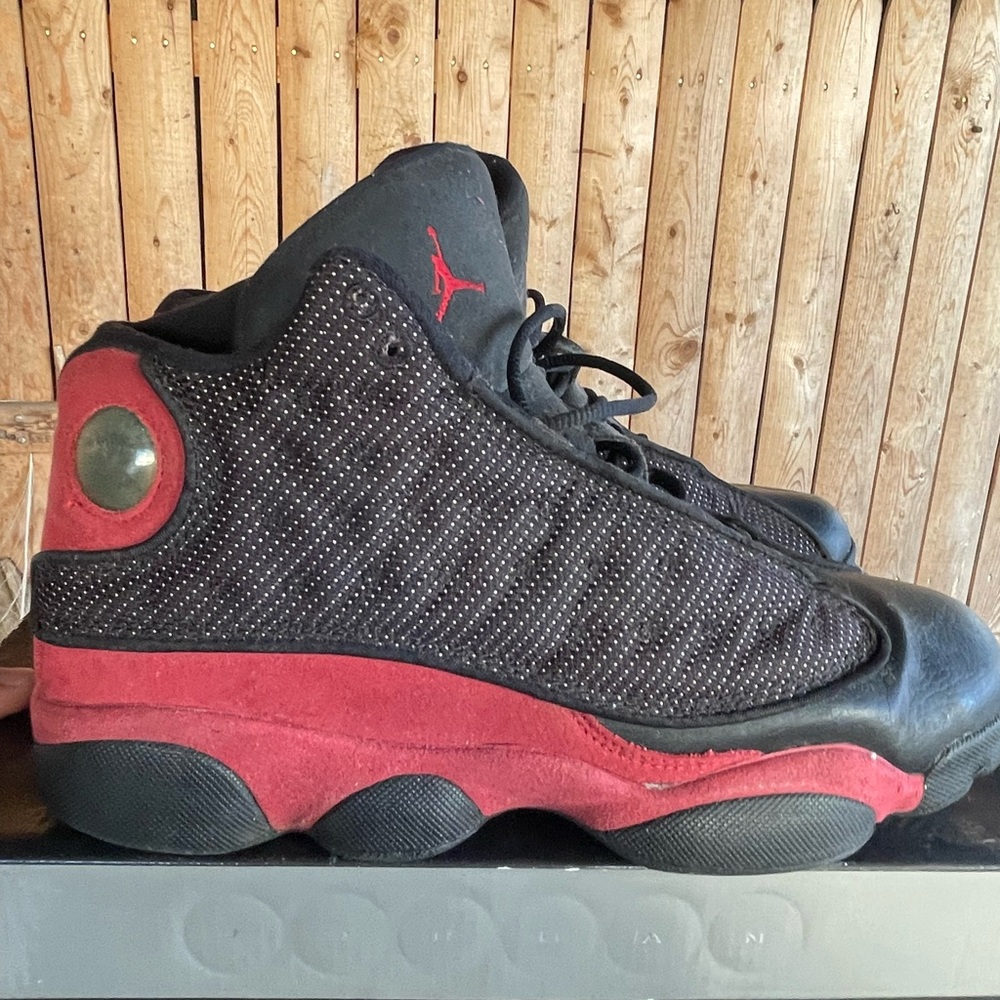 Air Jordan Bred 13s Black and Red Sneakers